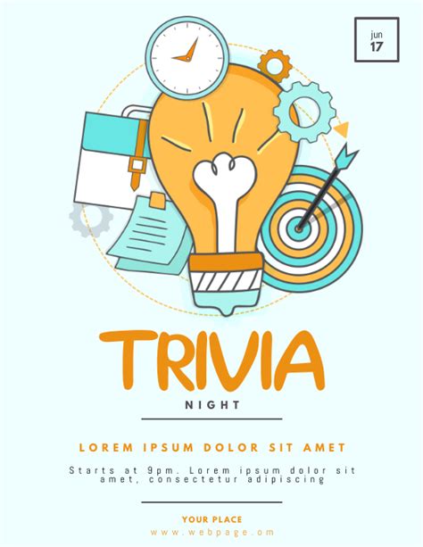 Trivia Night Flyer Template Postermywall