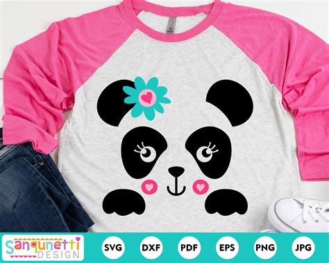 Panda Face Svg Girls Cutting File For Silhouette And Cricut Etsy My Xxx Hot Girl
