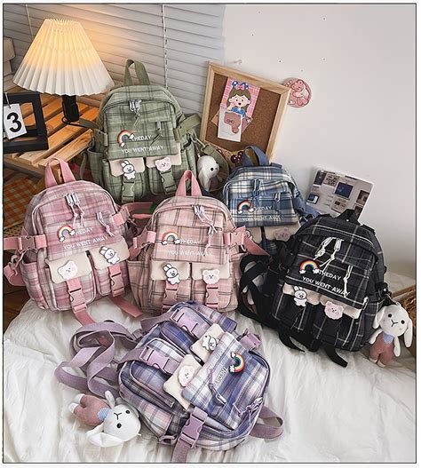 korean backpack kawaii anime bag cute aesthetic small mini bts etsy