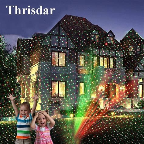 Thrisdar Natal Show De Luz Laser Projetor Star Projector À Prova D