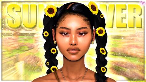 Sunflower Sim 🌻 Cc Folder And Sim Download Sims 4 Cas Youtube