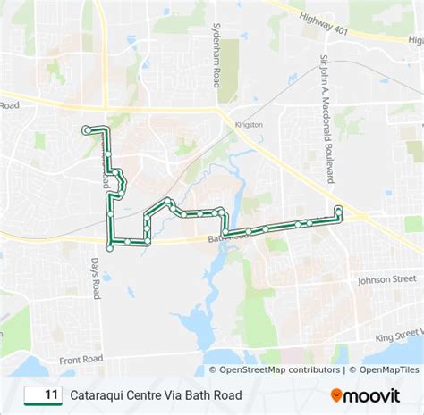 11 Route Schedules Stops And Maps Cataraqui Centre Via Bath Road