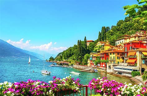 Varenna Town Como Lake District Landscape Italy Europe Photograph