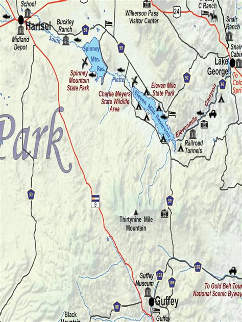 Guffey Hartsel And Lake George Map