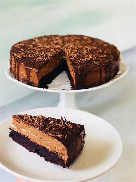 For the mousse, melt the remaining plain chocolate and the milk chocolate together in the same way and allow to cool until lukewarm. The Best Chocolate Mousse Cake | Recipe | Mousse cake ...