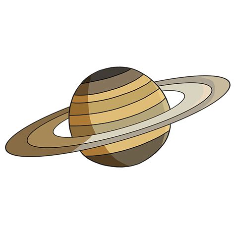 How To Draw Saturn Really Easy Drawing Tutorial Online Library Gospring