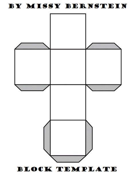 Free Paper Block Template By Missy Bernstein Teacher Tools Cube