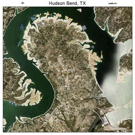 Aerial Photography Map of Hudson Bend, TX Texas