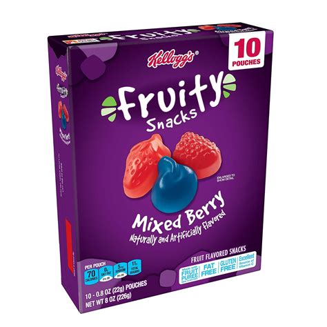 Fruity Snacks Mixed Berry Gluten Free Fat Free 8 Oz 10