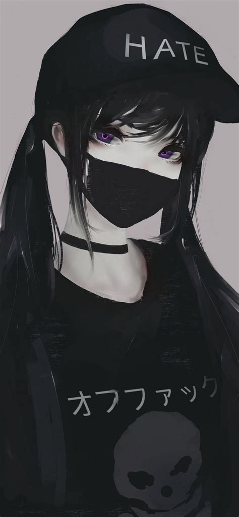 Aesthetic Anime Girl With Mask Zerkalovulcan
