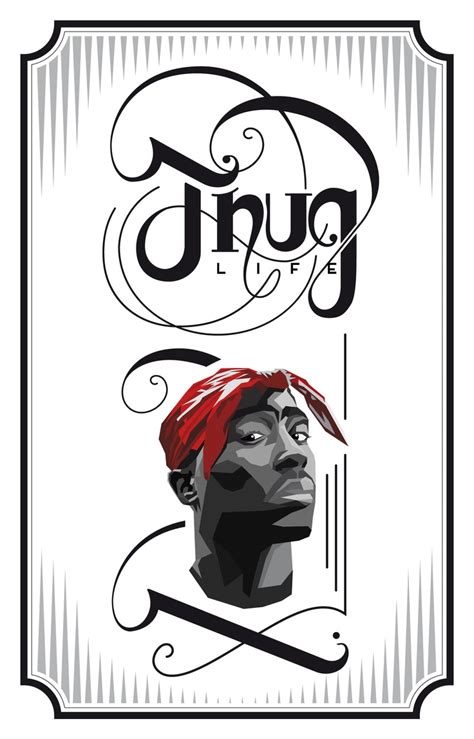 A Script Logo And Illustration Test In Loving Memory Of Tupac Shakur