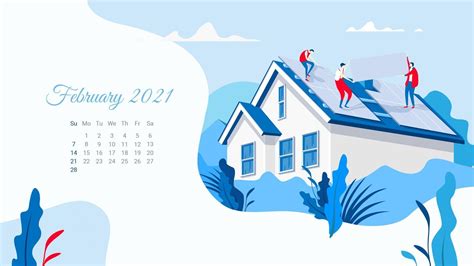 February 2021 Calendar Desktop Wallpaper Aesthetic