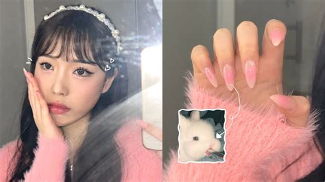 let’s do "bunny's tongue" airbrush gel-x nails that last 4-6 weeks 🐰🎀