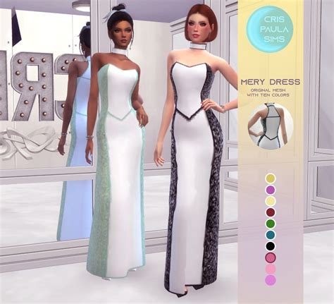 The Sims 4 Dress Mery Cris Paula Sims