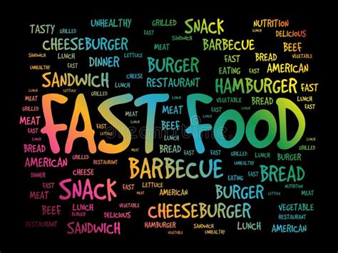 Fast Food Word Cloud Stock Illustrations 404 Fast Food Word Cloud