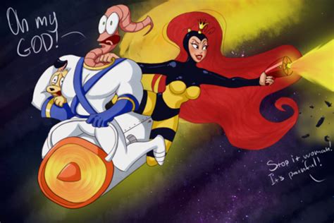 Earthworm Jim And Princess Whats Her Name Cartoons Fan Art