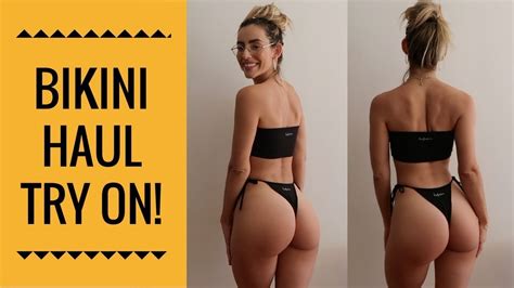 CRAZY HOT BIKINI TRY ON HAUL ALMOST GOES WRONG YouTube