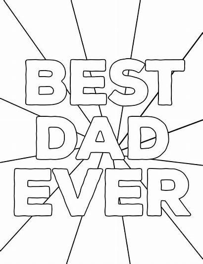 Coloring Dad Ever Fathers Pages Printable Happy