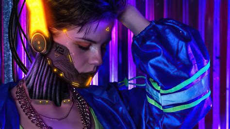 Cyborg Face Futuristic Girl 4k Cyberpunk 2077 Wallpapers Hd