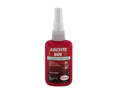 Loctite 609 Retaining Compound 60931 Idh135512 50 Ml Bottle Green