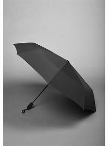 Jos A Bank Black Automatic Umbrella 54 Inch Arc Clearance All