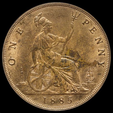 1885 Queen Victoria Bun Head Penny