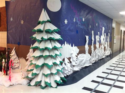Paper Come Tree For Polar Express Visit To Halls Of My School