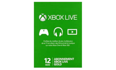 Abonnement Xbox Live Gold 12 Mois Groupon
