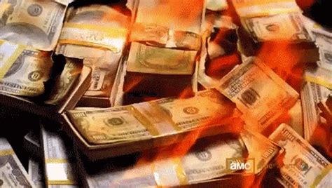 Burning Money Animated 