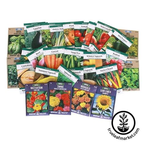 Non Gmo Heirloom Garden Seed Assortment 30 Packs Fruit And Vegetable
