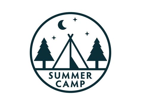 Camping Badge Set Tent Logo Camp Logo Logo Design