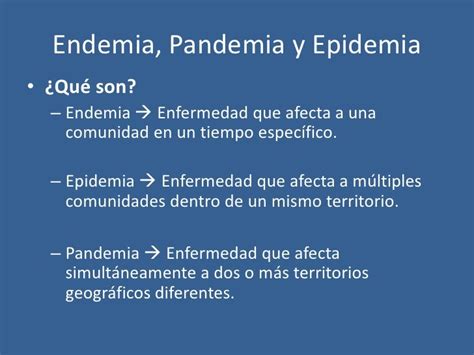 Endemia Epidemia Y Pandemia Definicion Pdf