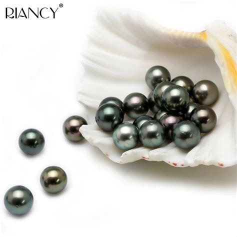 MM Big Natural Tahitian Black Pearl Beads DIY Naked Pearl Disperse Seeds Prefect Round