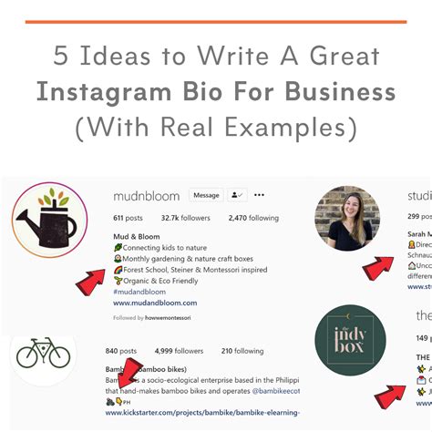 5 Ideas To Write A Great Instagram Bio For Business With Real Examples