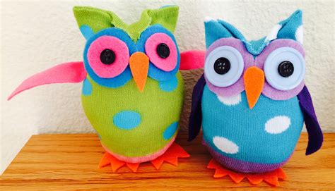 Kathys Art Project Ideas No Sew Sock Owls