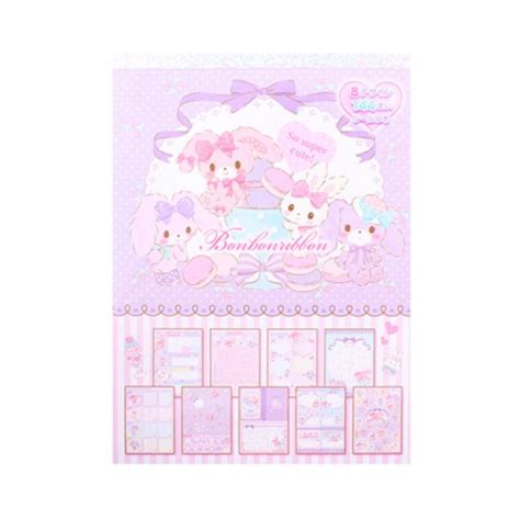 Sanrio 8 Designs 144 Sheets Memo Pad W Stickers Melody Hello Kitty