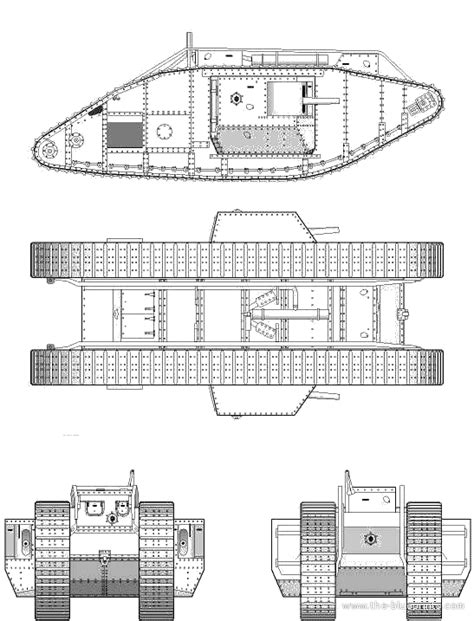 Mark V Male Wwi 547×717 Blueprints Tank Ww1 Tanks