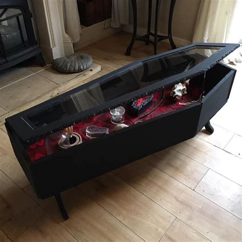 Let Out Your Inner Decorators Dark Side With Coffin Coffee Tables