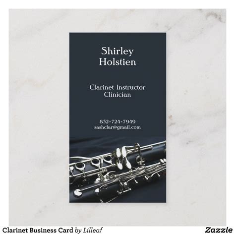 Clarinet Business Card Zazzle Pretty Business Cards Musician