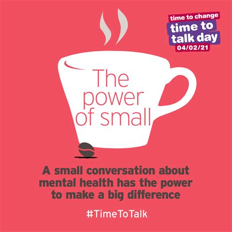 Time To Talk Day 2021 The Power Of Small Warwickshire County Council