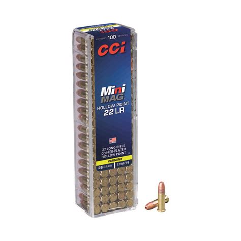 Cci Mini Mag 22lr Cphp 36 Grain 100 Rounds 10523 22lr Ammo At