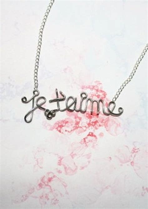 je t aime romantic french necklace i love you by exaltation