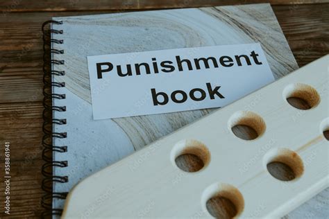 Punishment Book Wooden Paddle For Spanking On Headmaster S Or Teacher
