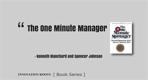 The One Minute Manager Book Series Innovation Roots