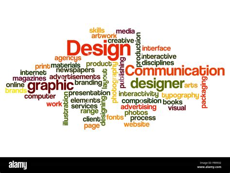 Graphic Design Concept Word Cloud On White Stock Photo Alamy