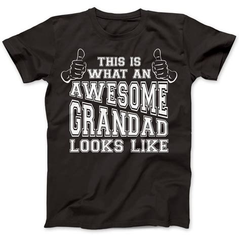 Grandad Awesome Grandpa T Present T Shirt Premium Cotton Grandma