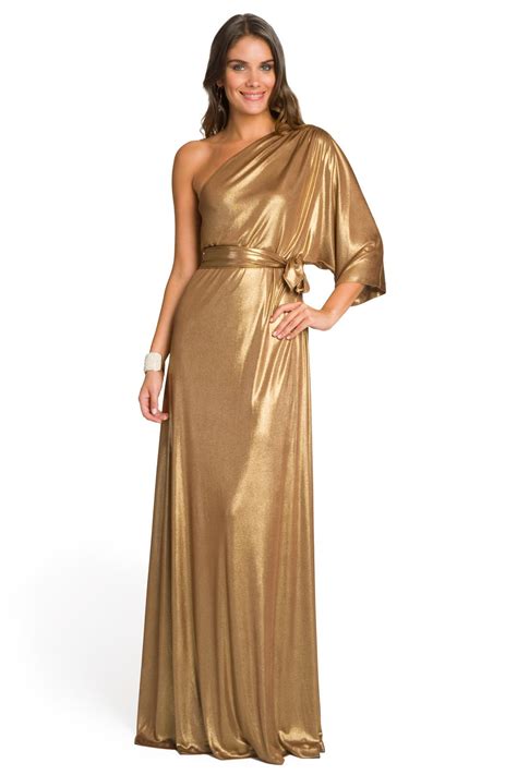 Golden Draped Gown By Halston For 71 Rent The Runway