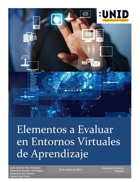 Elementos A Evaluar En Entornos Virtuales De Aprendizaje By Nadine Pasos Issuu