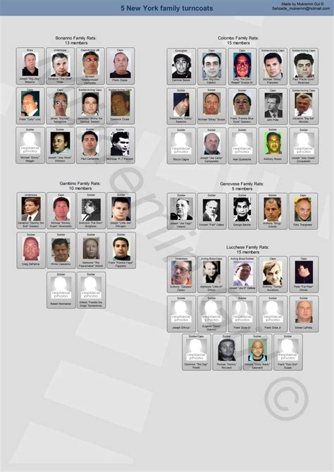 Up To Date Cosa Nostra Lcn Charts Bonanno Colombo Gambino Genovese