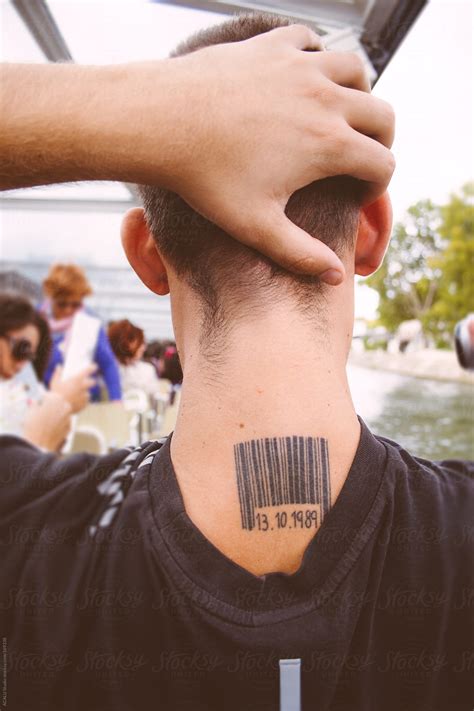 Barcode Tattoo Neck